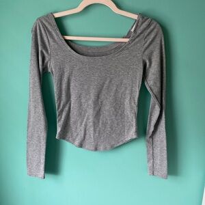 Dazy long sleeve gray tee